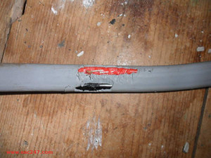 damaged electrical insulation