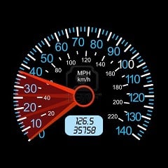 A speedometer measures the instantaneous speed
