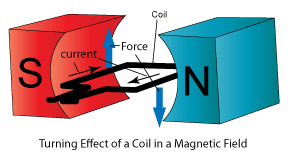 Turning effect of a coil