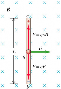 Rod moving through magnetic field